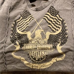 Harley-Davidson Black and Gold Eagle Tee